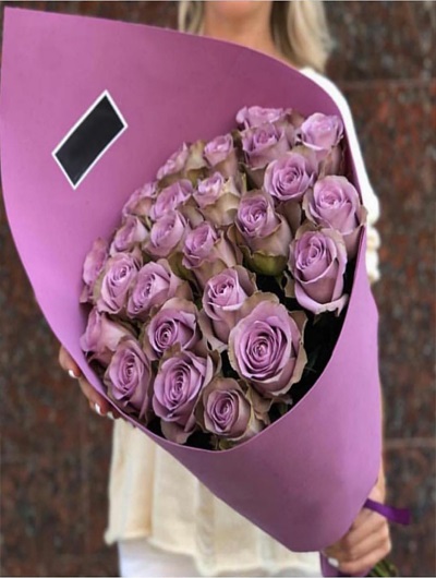 25 Adet Lila Gül Buketi 5422