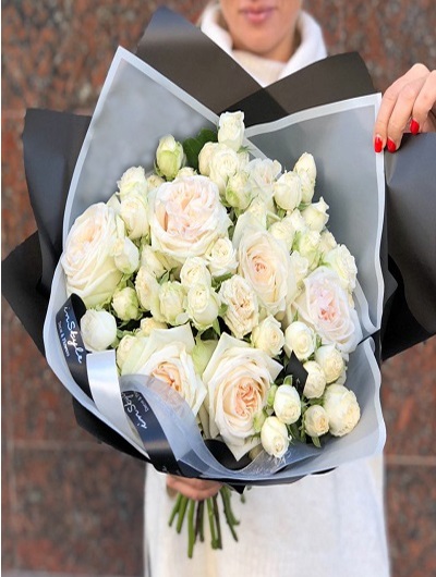 Beyaz Gül Buket Çiçek 5919