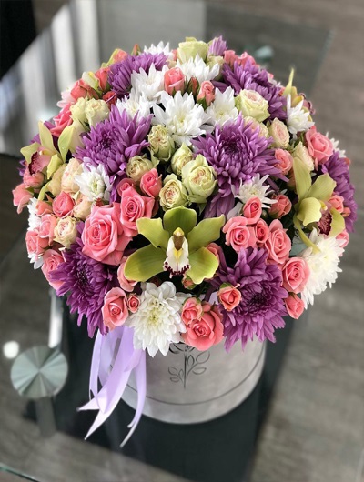 Kutu İçerisinde Renkli Güller 5490