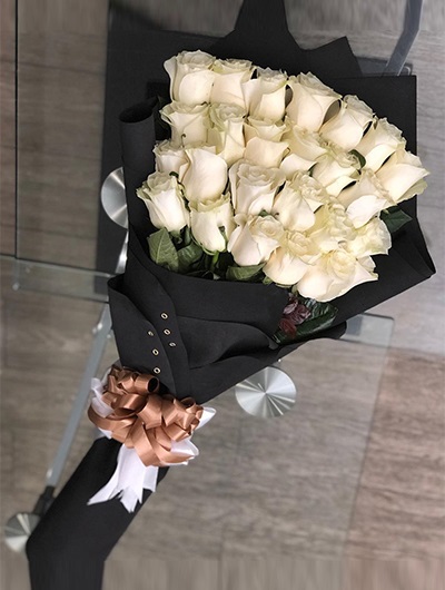 25 Adet Beyaz Gül Buketi 5631